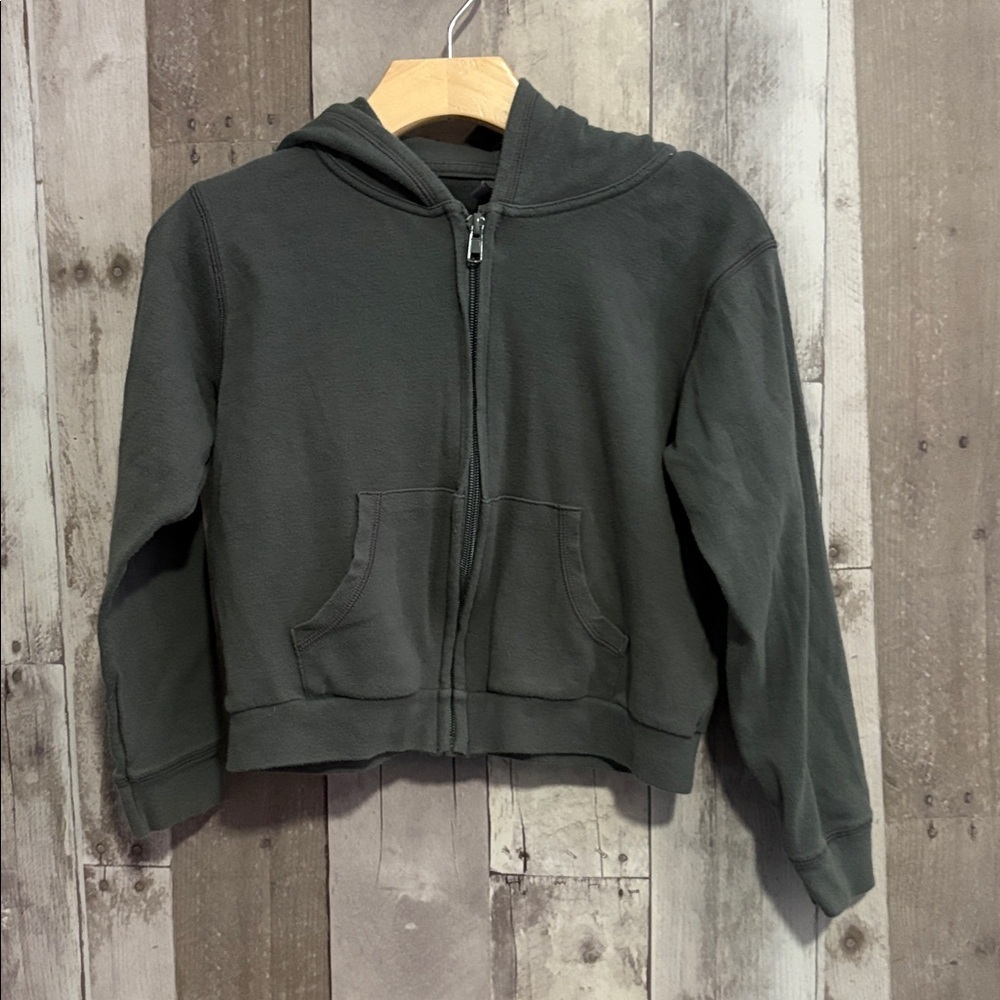 skims gray zip-up jacket size 7